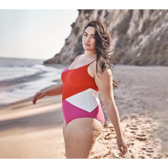 Summersalt Women's One Piece Swimsuit - Red, Pink, and White - Picture 8 of 10